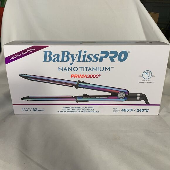 BaBylissPRO Nano Titanium Prima3000 1¼" Flat Iron Iridescent | BNTRB3000TUC - Picture 3 of 14